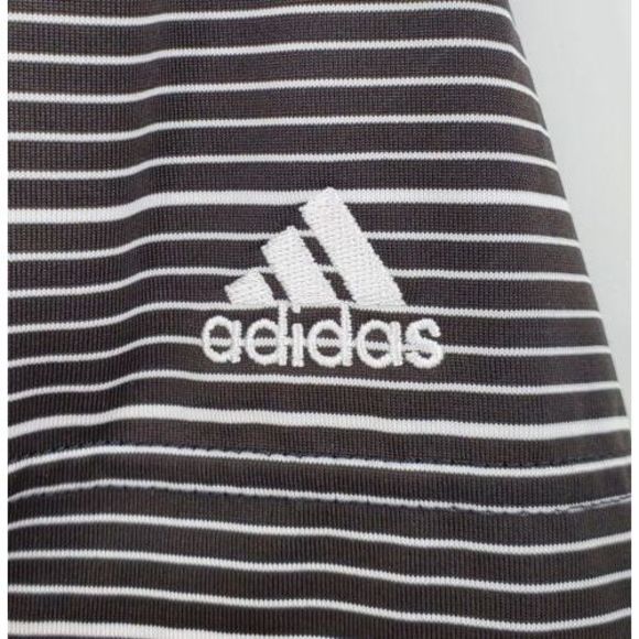 Adidas Golf ClimaLite Performance Black White Striped Polo Mens Size XL Great - Picture 3 of 4